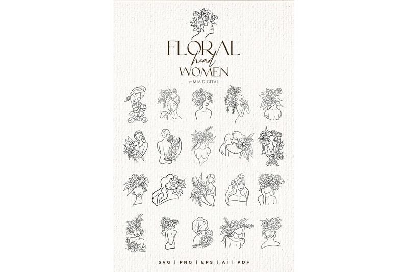 floral-head-women-svg-clip-art-black-line-art-girl-with-flowers