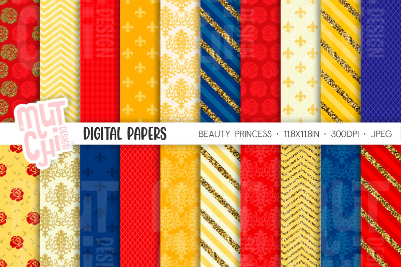 beauty-amp-the-beast-inspired-digital-papers
