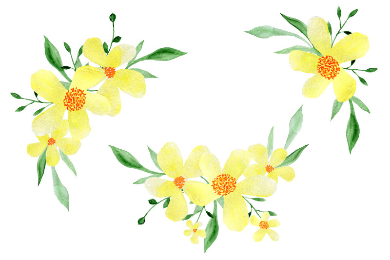 watercolor-gold-floral-frame-wedding-frames