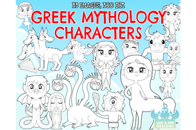 greek-mythology-characters-digital-stamps-lime-and-kiwi-designs