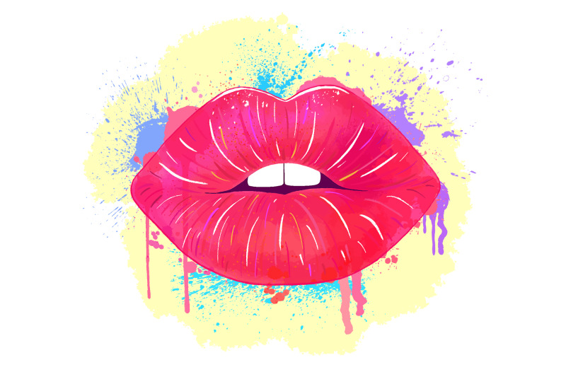 watercolour-lips