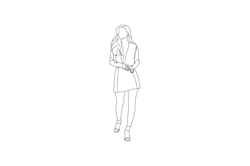 vector-illustration-women-with-dresses-flat-style-with-outline