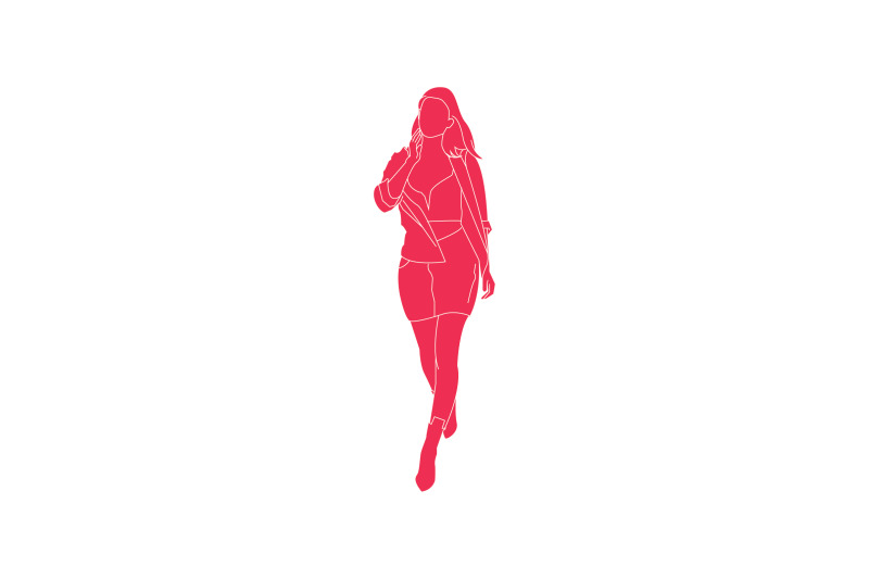 vector-illustration-women-in-skirt-flat-style-with-outline