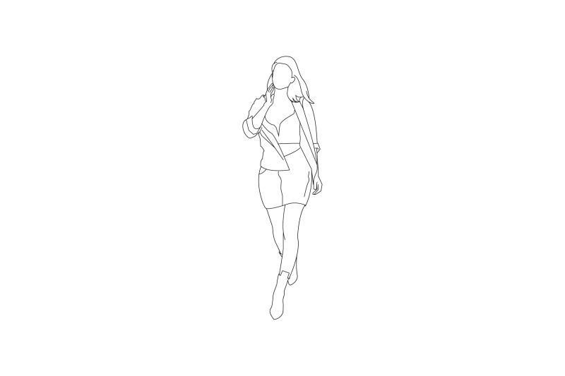 vector-illustration-women-in-skirt-flat-style-with-outline