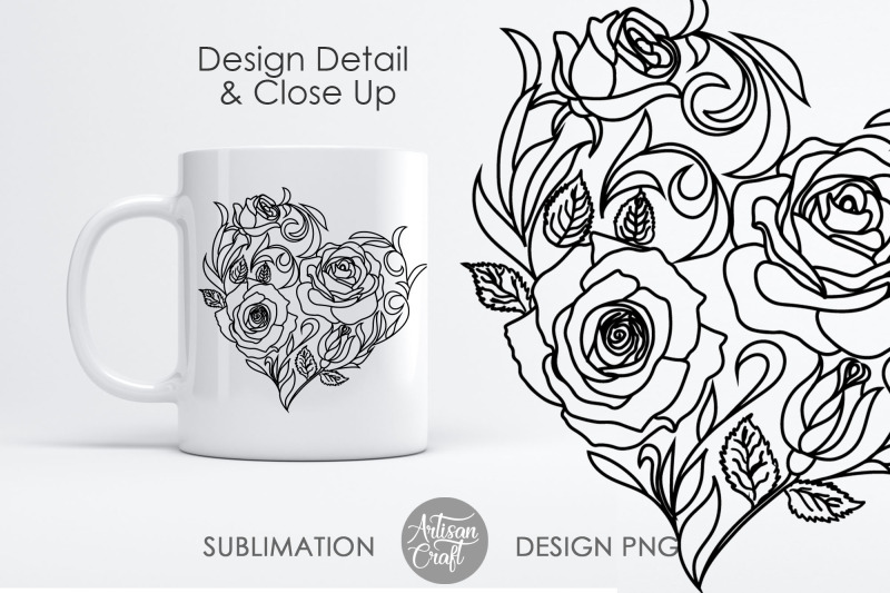 mug-sublimation-design-rose-heart-11oz-mug