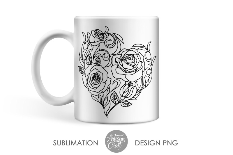 mug-sublimation-design-rose-heart-11oz-mug