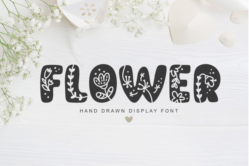 flower-hand-drawn-display-font