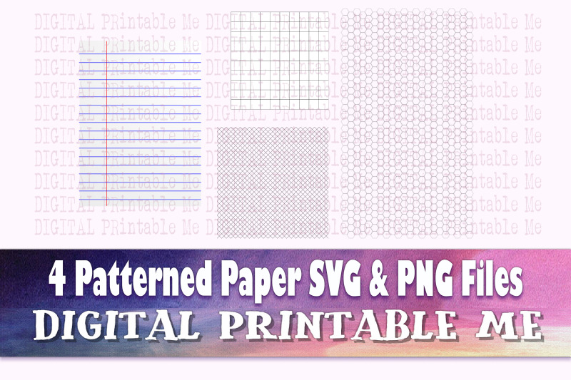 stationary-svg-png-4-images-clip-art-pack-ruled-paper-lined-writin