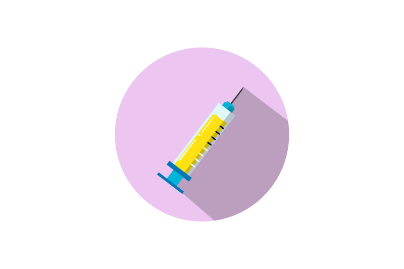 medical-icon-with-syringe-yellow-liquid