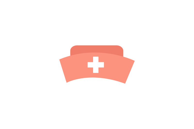 medical-icon-with-nurse-hat-orange-pastel