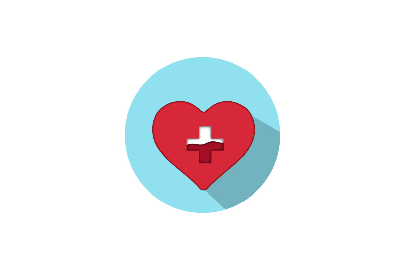 medical-icon-with-red-heart-blue-isolated