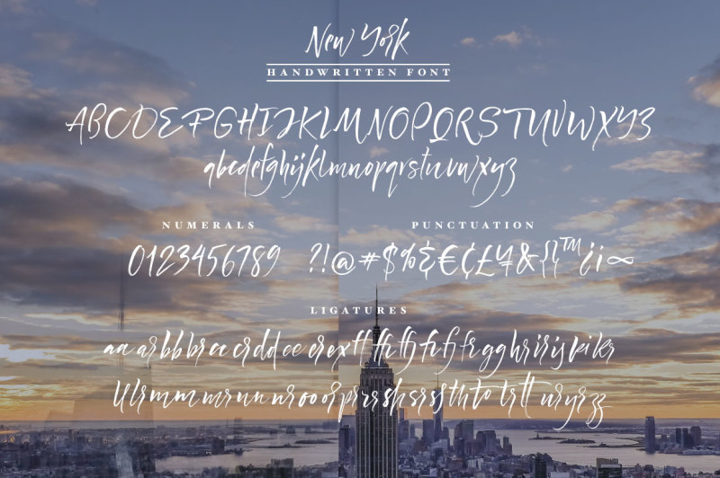 new-york-handwritten-font