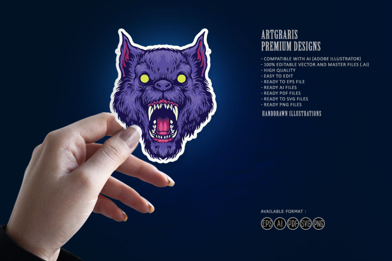 head-angry-werewolf-mascot-illustrations