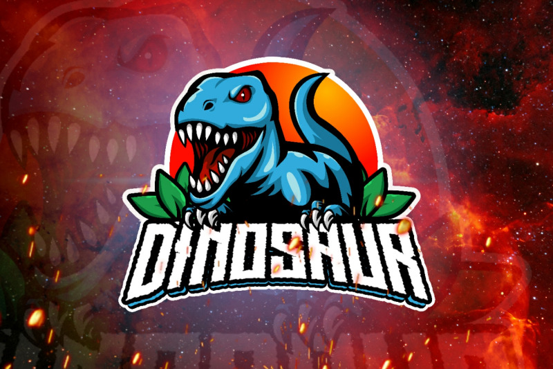 dinosaur-mascot-gaming-logo
