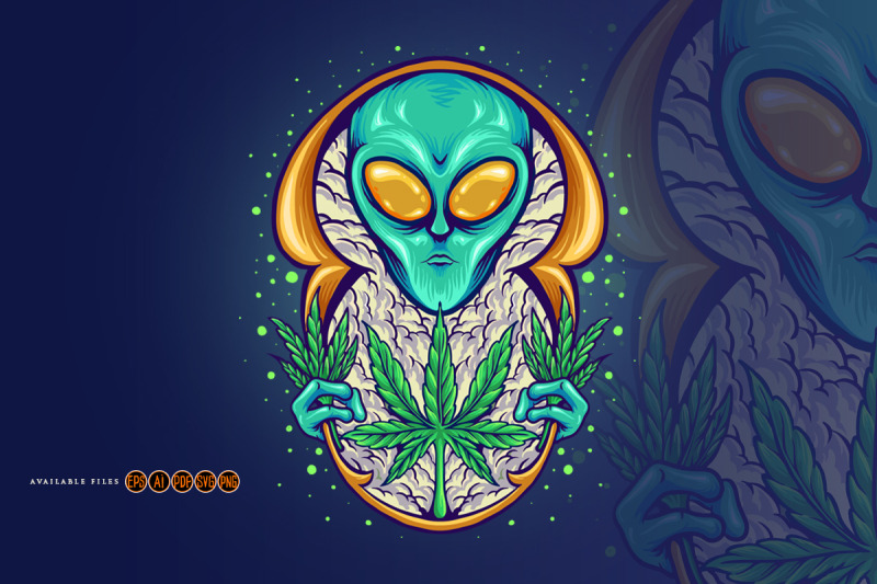 alien-weed-plant-cannabis-galaxy-svg