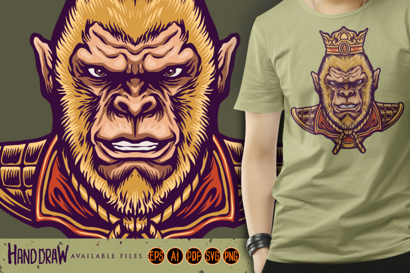 oriental-chinese-king-monkey-mascot-svg