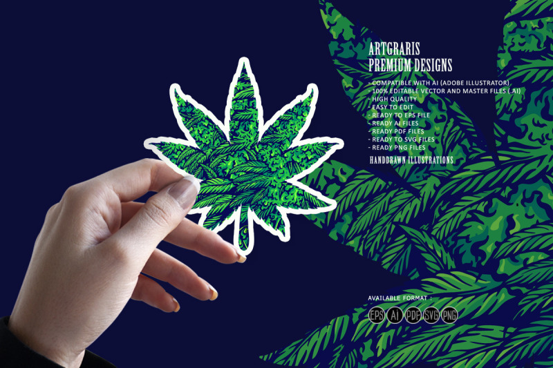 cannabis-marijuana-leaf-illustrations