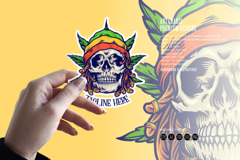 dreadlock-rastaman-skull-jamaican-leaf-weed-background