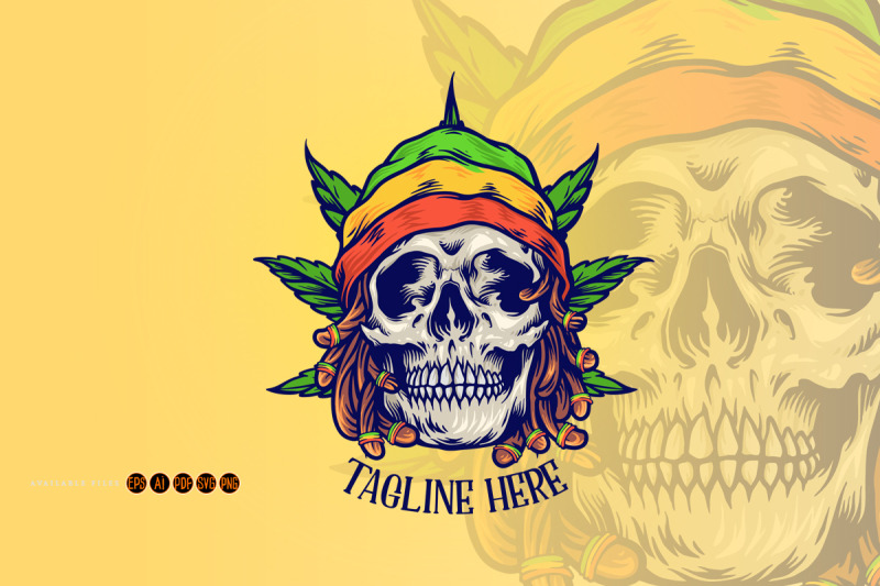 dreadlock-rastaman-skull-jamaican-leaf-weed-background