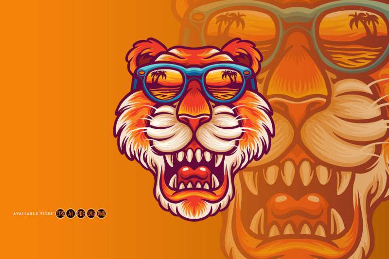 cool-tiger-head-with-glasses-holiday-svg