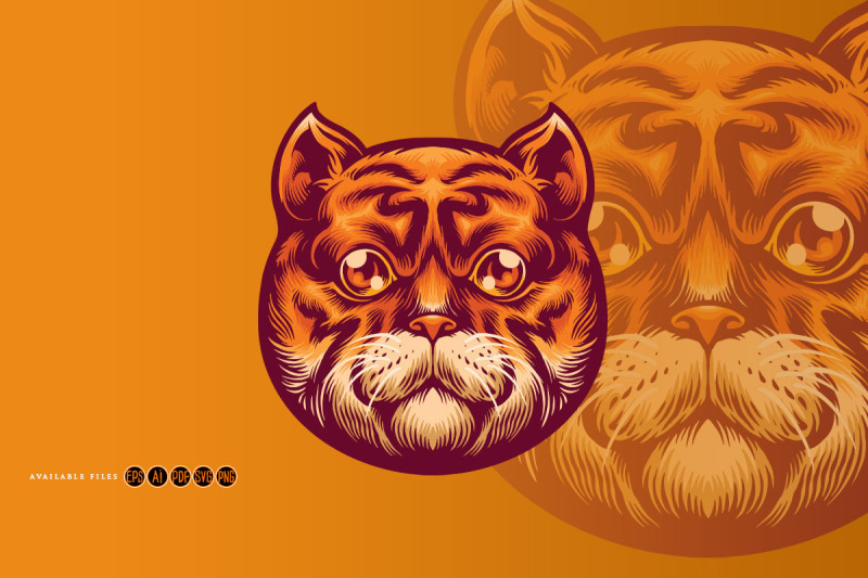 cute-orange-cat-head-mascot-svg