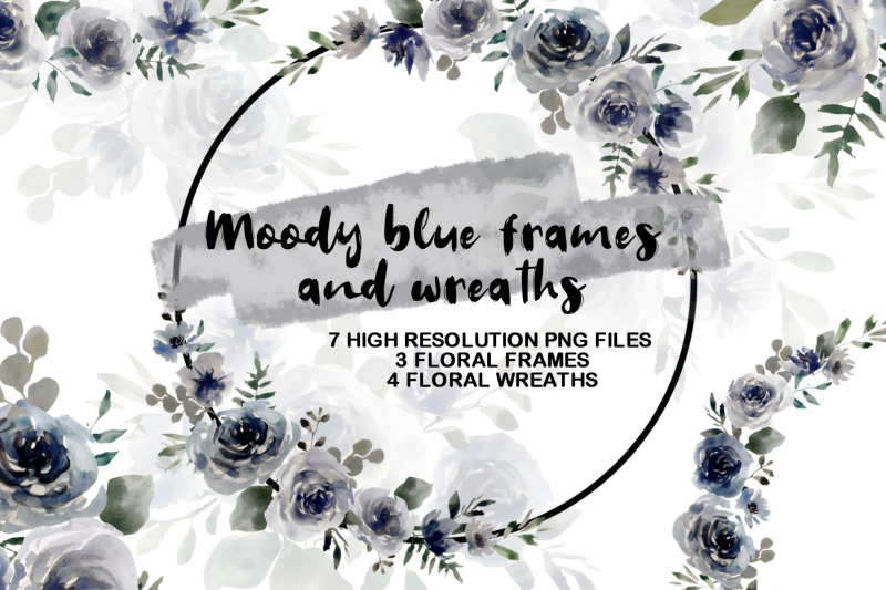 moody-blue-frames-and-wreaths-floral-arrangements