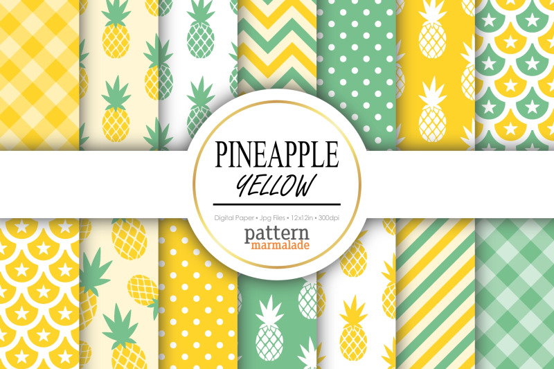 pineapple-yellow-digital-paper-s0314