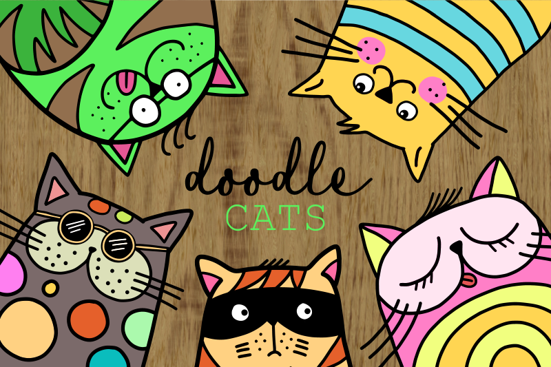 cute-hand-drawn-doodle-cats