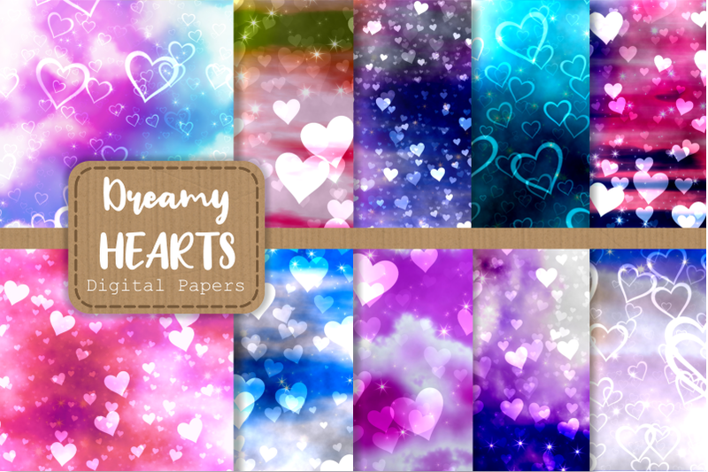 dreamy-love-heart-shape-pattern-papers