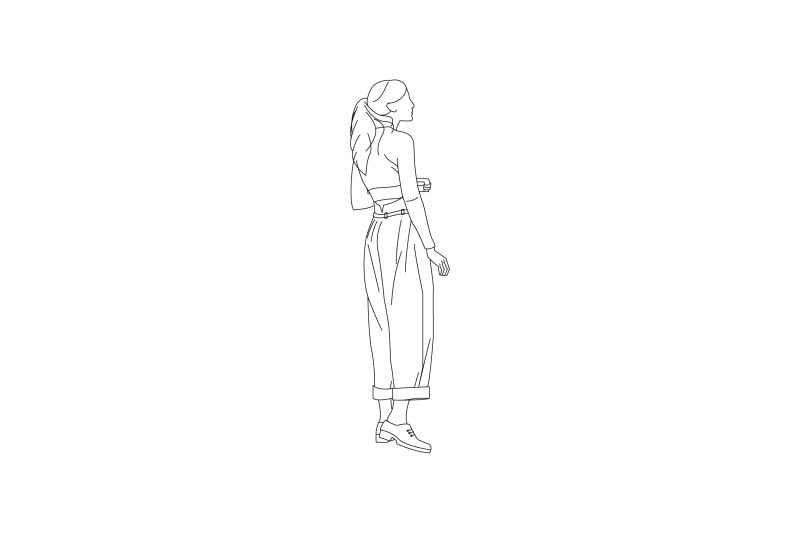 vector-illustration-woman-on-the-street-flat-style-with-outline