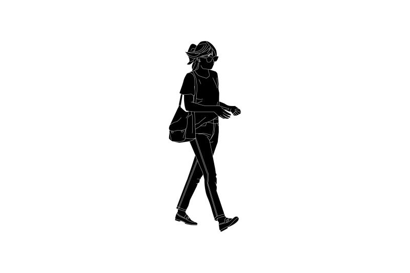 vector-illustration-of-casual-women-walking-on-the-sideroad