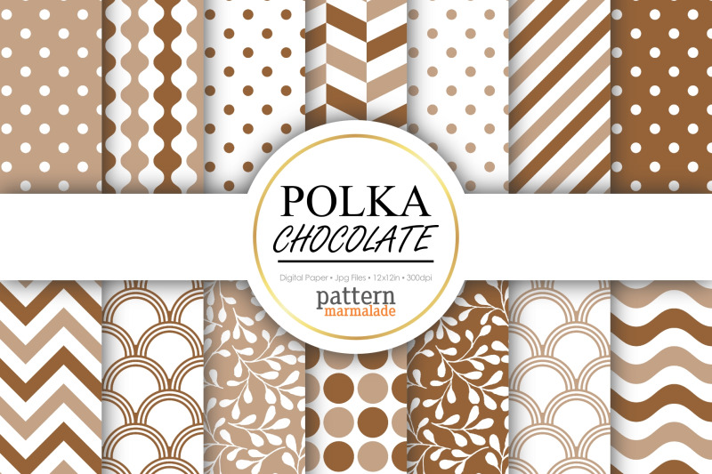 polka-chocolate-color-digital-paper-pattern-t0503