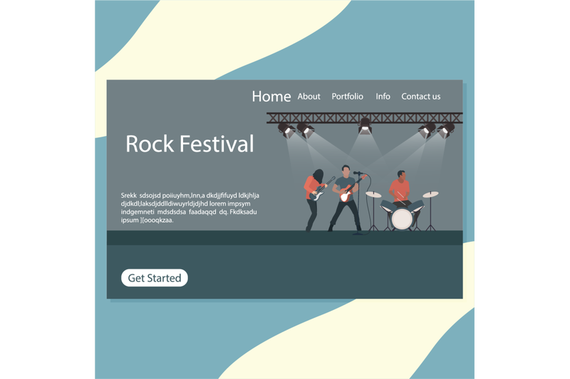 rock-festival-landing-page-stage-of-rock-n-roll-and-punk-metal