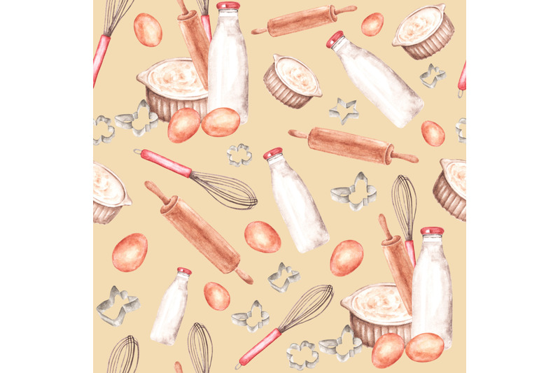 bakery-watercolor-seamless-pattern-confectioner-bakery-cookbook