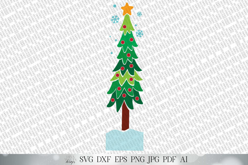 christmas-tree-with-star-svg-vertical-porch-svg-front-porch-svg