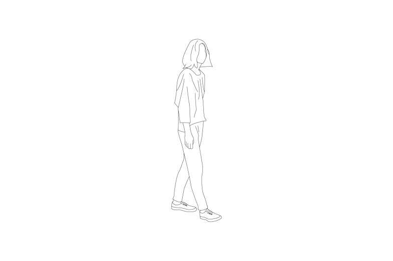 vector-illustration-of-casual-woman-flat-style-with-outline