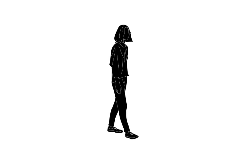vector-illustration-of-casual-woman-flat-style-with-outline