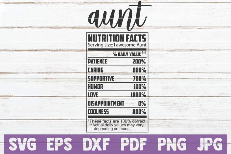 aunt-nutrition-facts-svg-cut-file