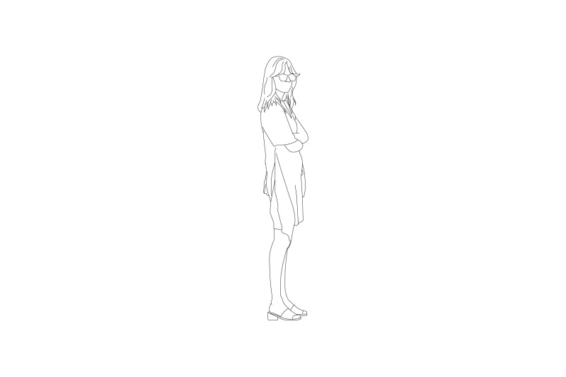 vector-illustration-of-elegant-woman-with-short-dress