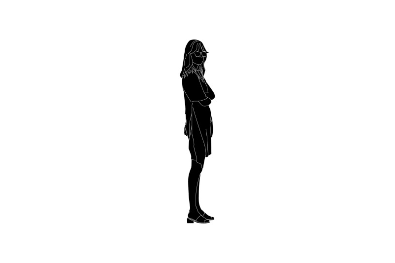 vector-illustration-of-elegant-woman-with-short-dress