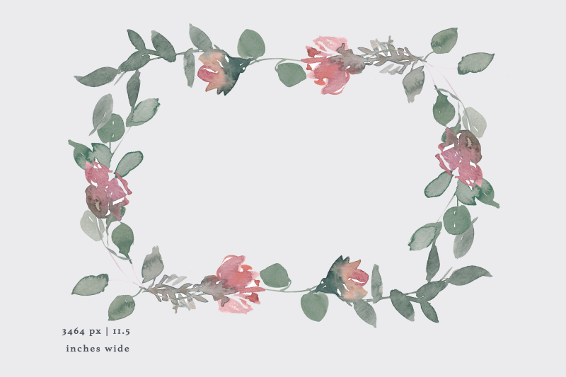 watercolor-dusty-rose-clipart-large-set