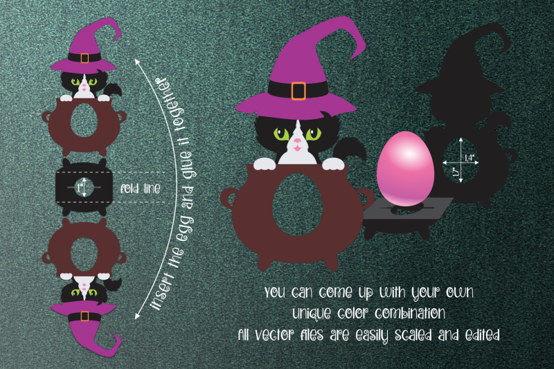 halloween-black-cat-egg-holder-template-svg