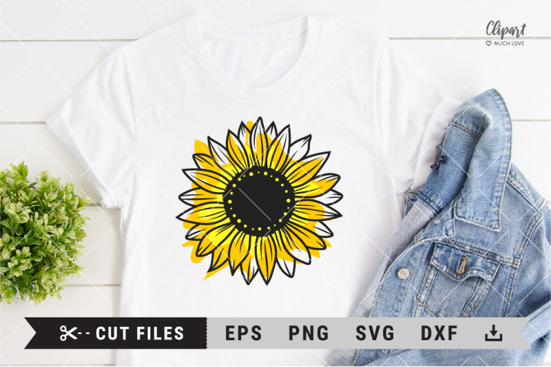 sunflower-svg-split-monogram-sunflower-svg-dxf-png