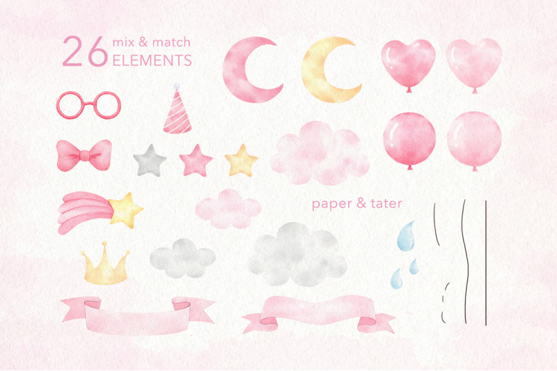 watercolor-pink-baby-elephants-clipart-nursery-png-graphics