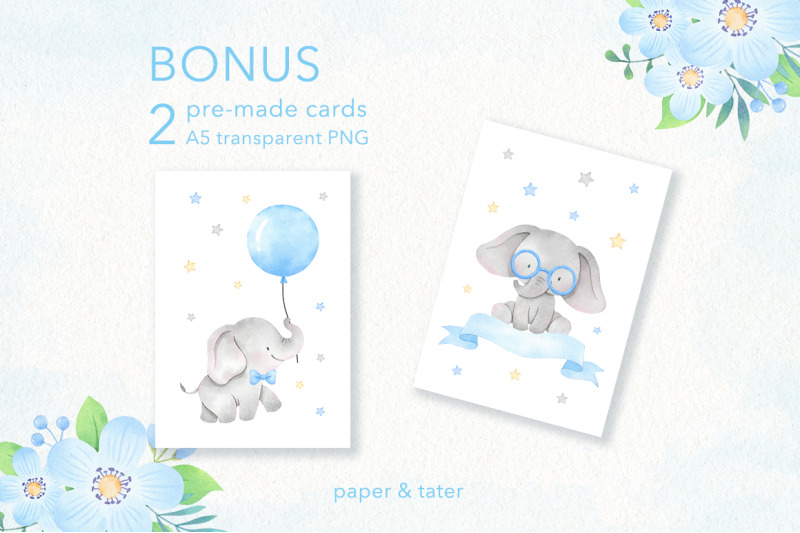 watercolor-blue-baby-elephants-clipart-nursery-png-graphics