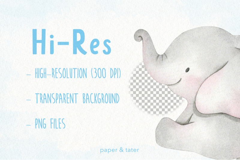 watercolor-blue-baby-elephants-clipart-nursery-png-graphics