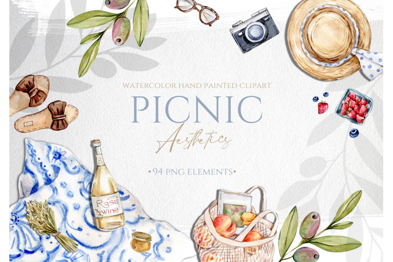 watercolor-summer-picnic-aesthetics-clipart