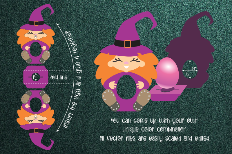 witch-halloween-egg-holder-template-svg