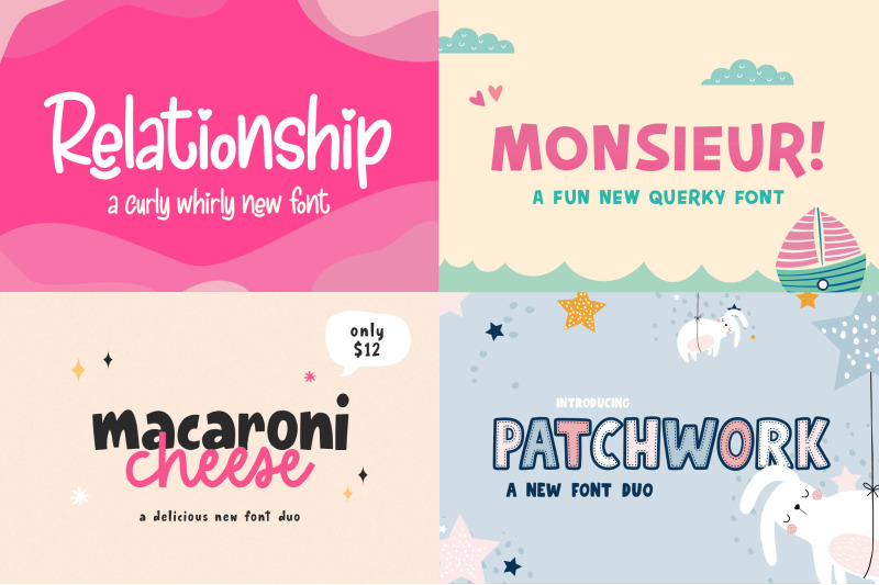 the-cute-craft-bundle-craft-fonts-cute-fonts-girly-fonts
