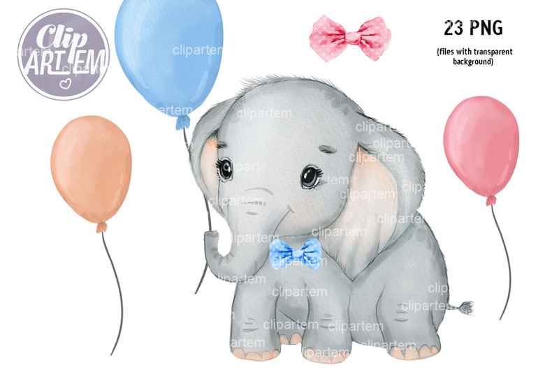 23-watercolor-clip-art-unisex-elephant-png-bundle